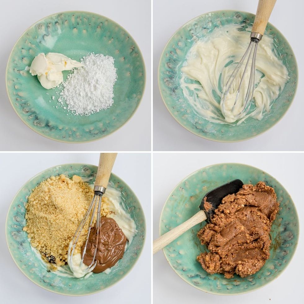 Mini Creme Egg Truffles step1 collage