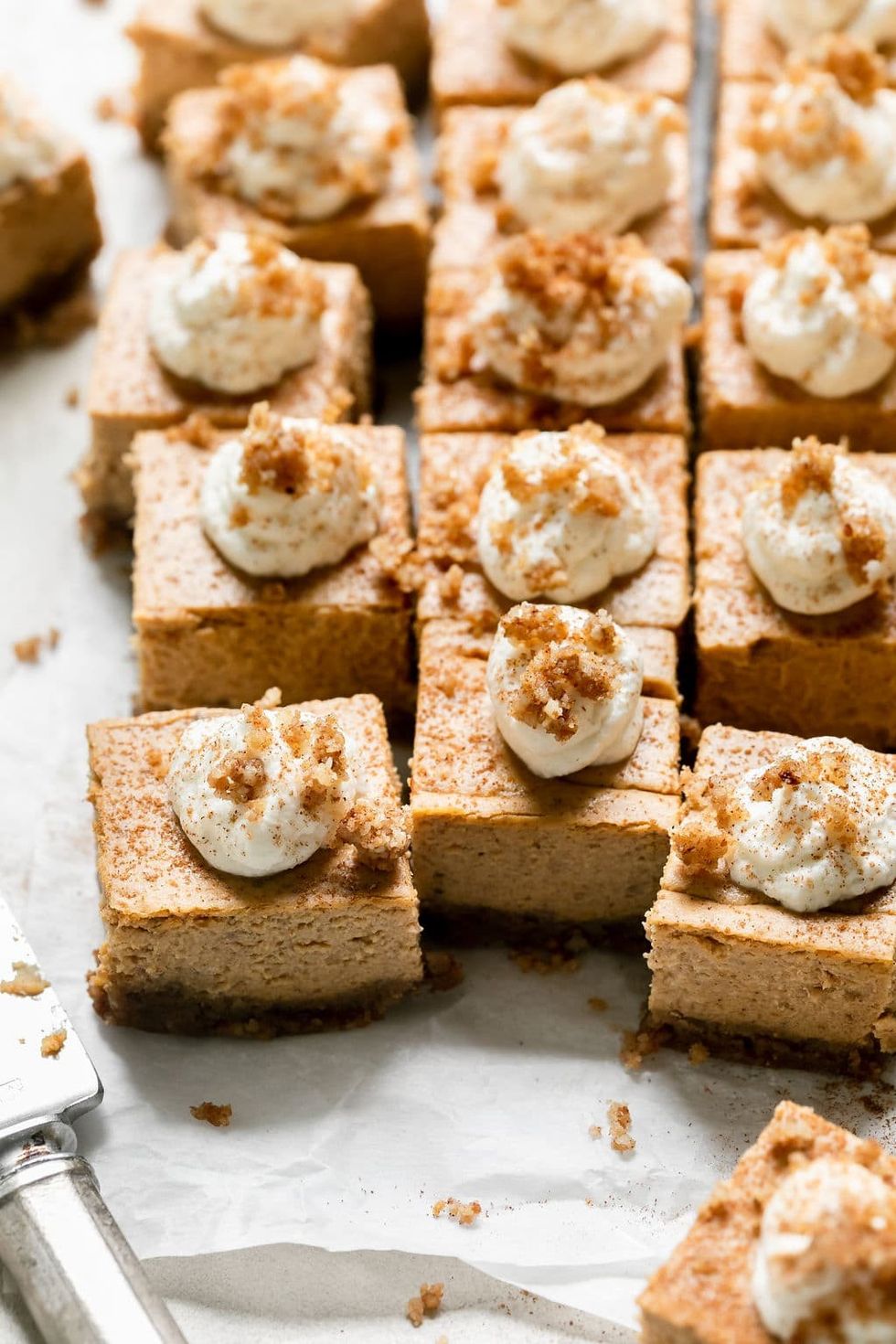 Mini Pumpkin Cheesecake Bars