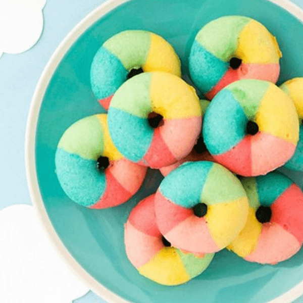Mini Rainbow Donuts