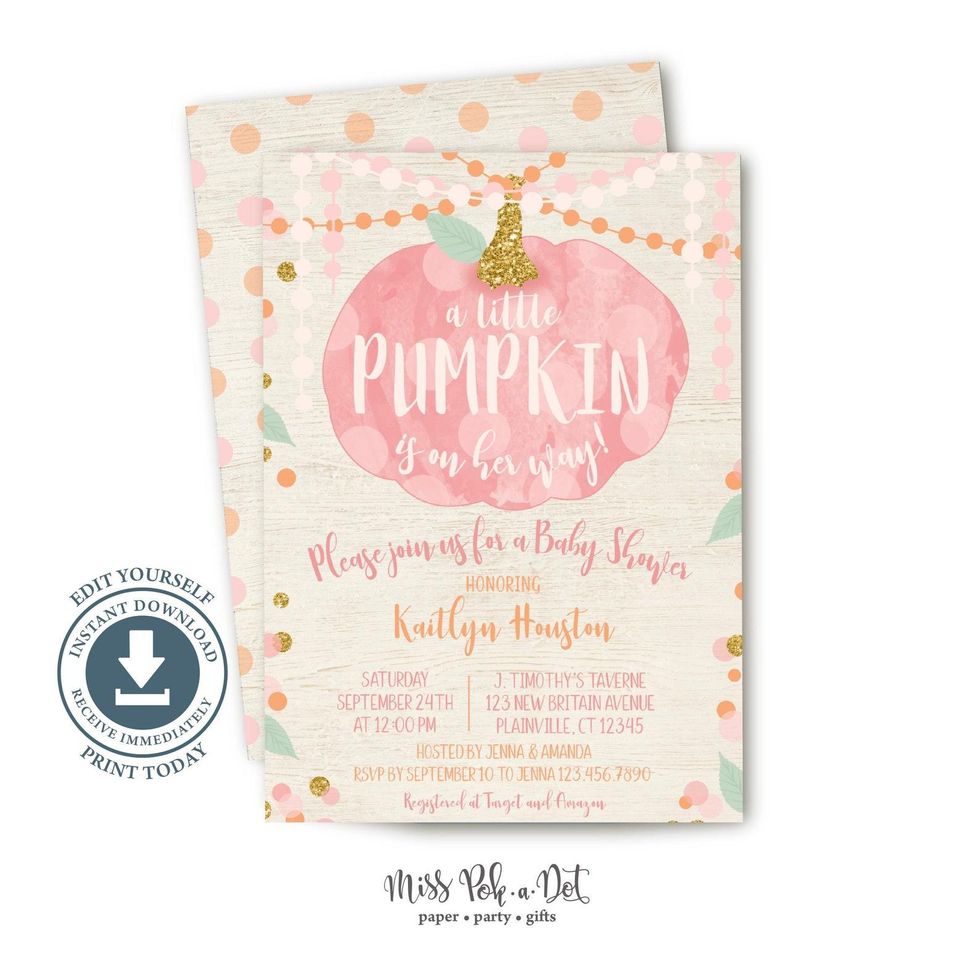 misspokadot Baby Shower Sprinkle Invite Printable