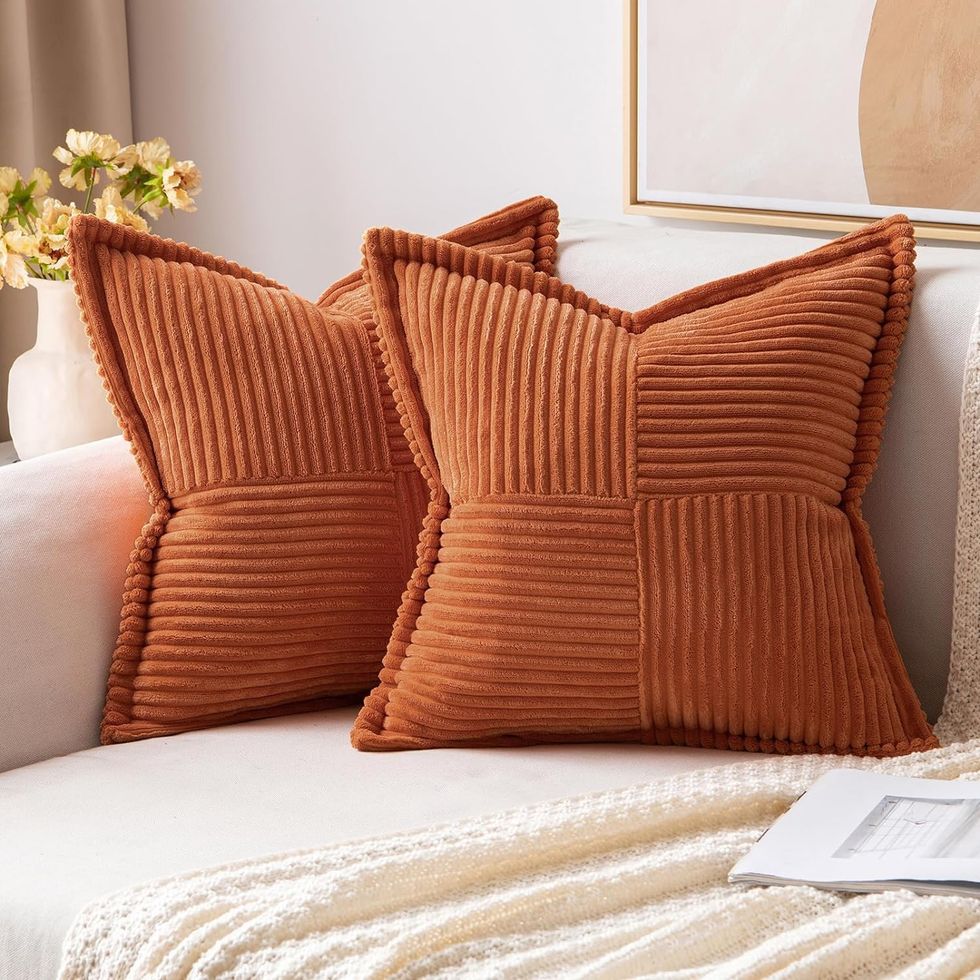 Miulee Rust Pillow Covers