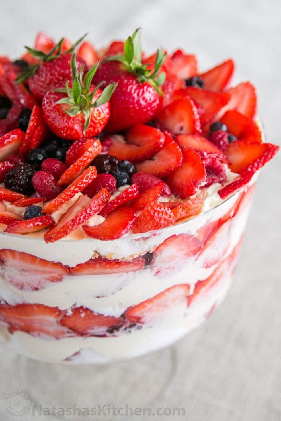 Mixed Berry Angel Food Trifle