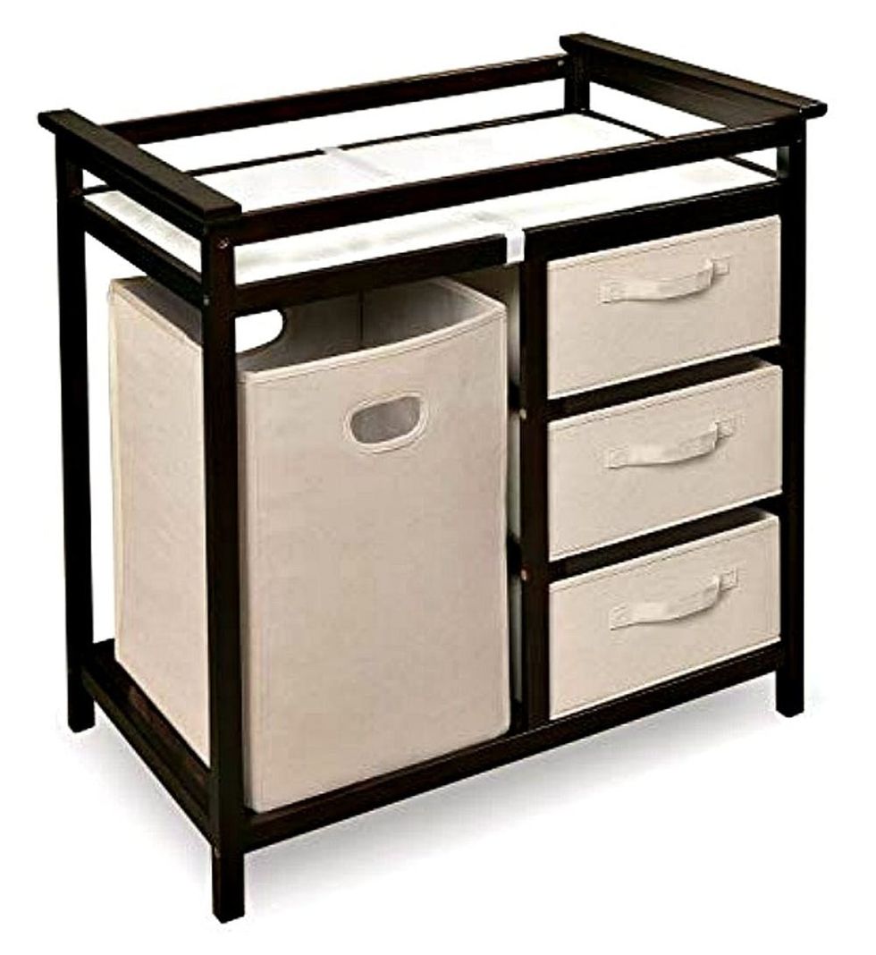 Modern Baby Changing Table with Laundry Hamper