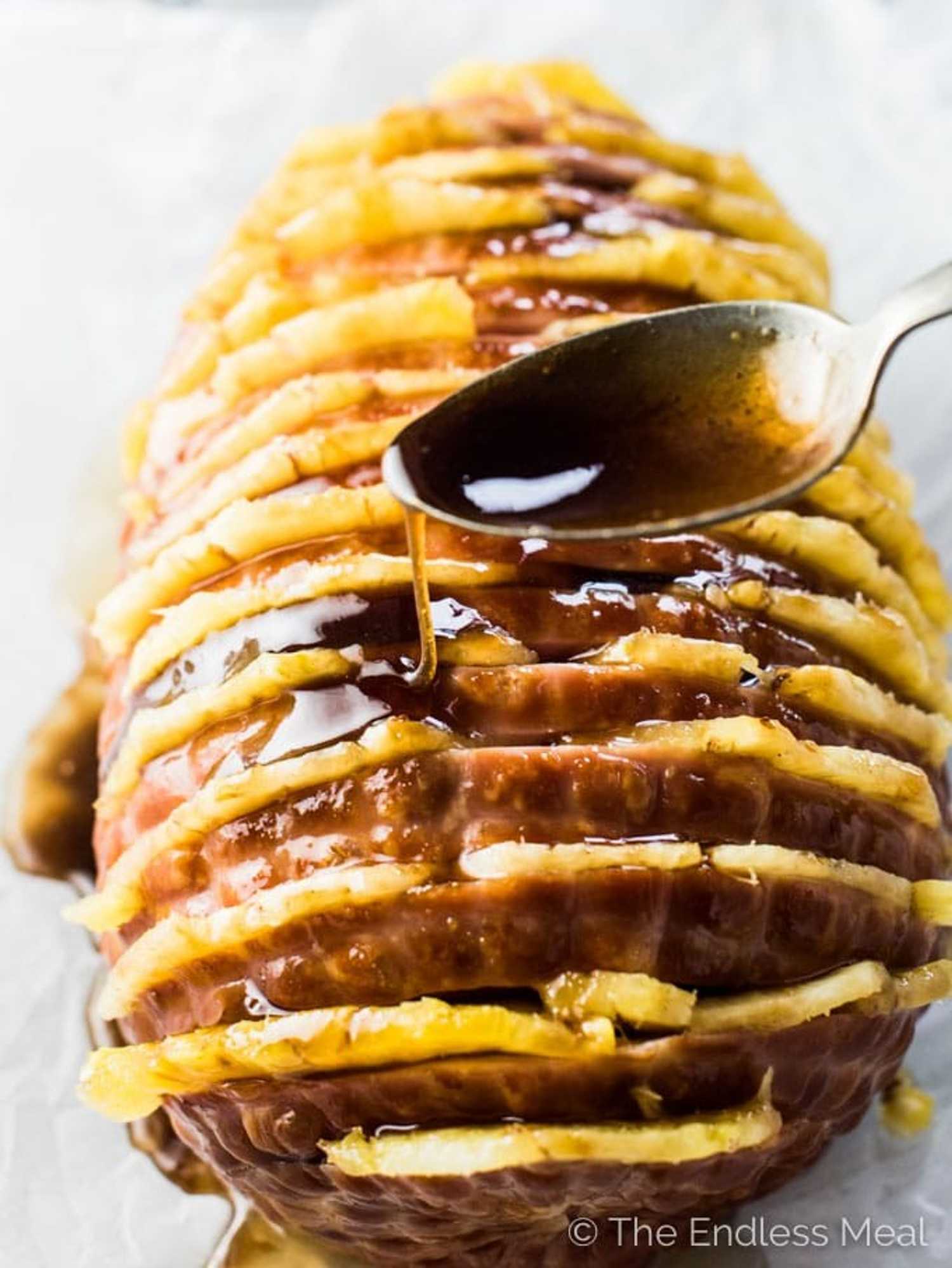 Modern Pineapple Ham with Balsamic Honey Glaze