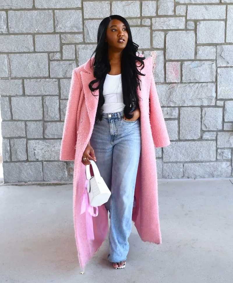 navy blue dress for baby girl Jenn Ibe. How to wear pink in the Fall/ Winter months