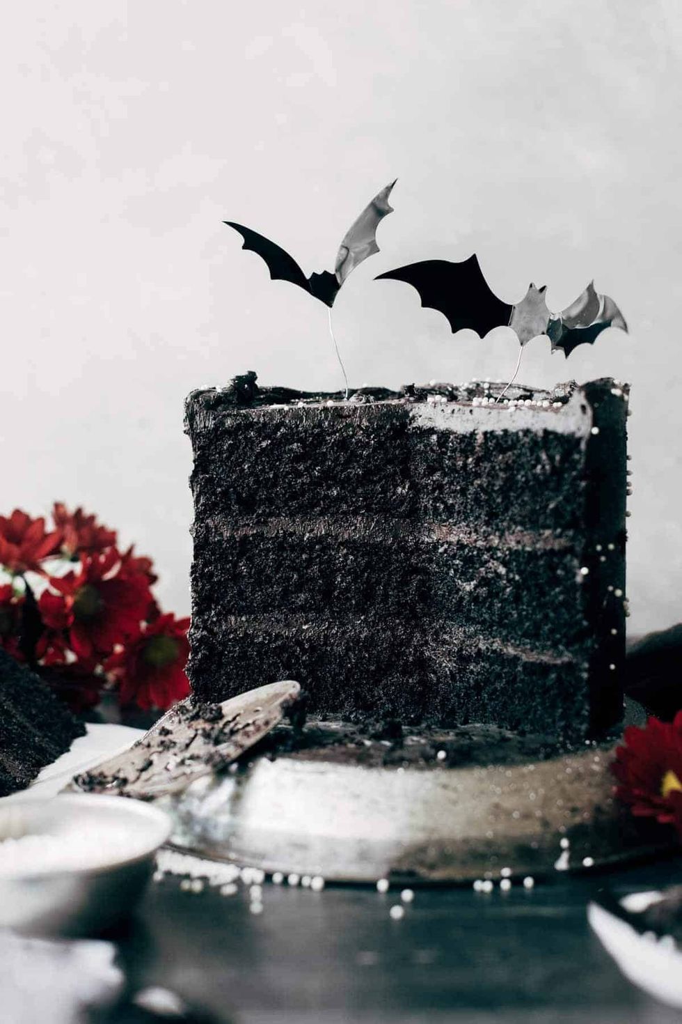 moist black velvet cake