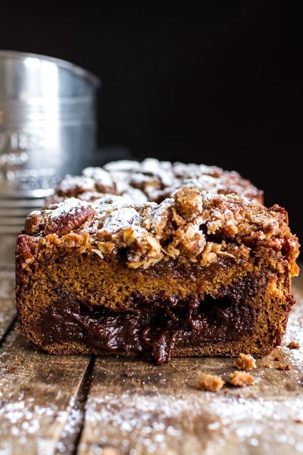 Molten Chocolate Pumpkin Streusel Bread