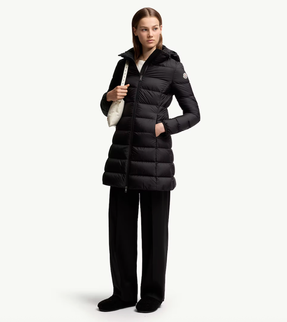 Moncler Gie Hooded Long Down Jacket