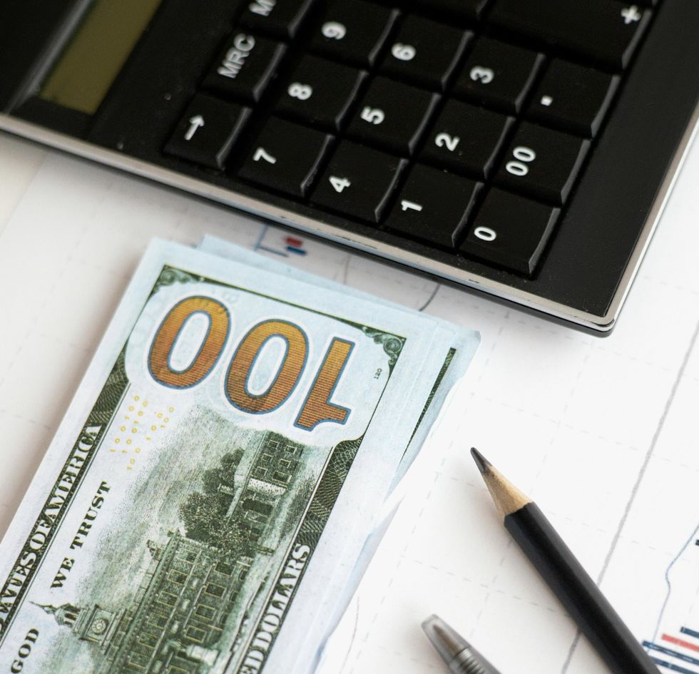 money and a calculator