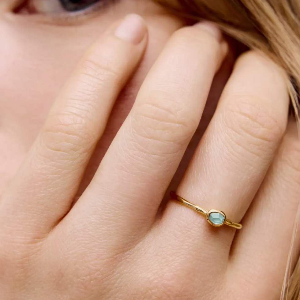 Monica Vinader Odyssey Aquamarine Stacking Ring
