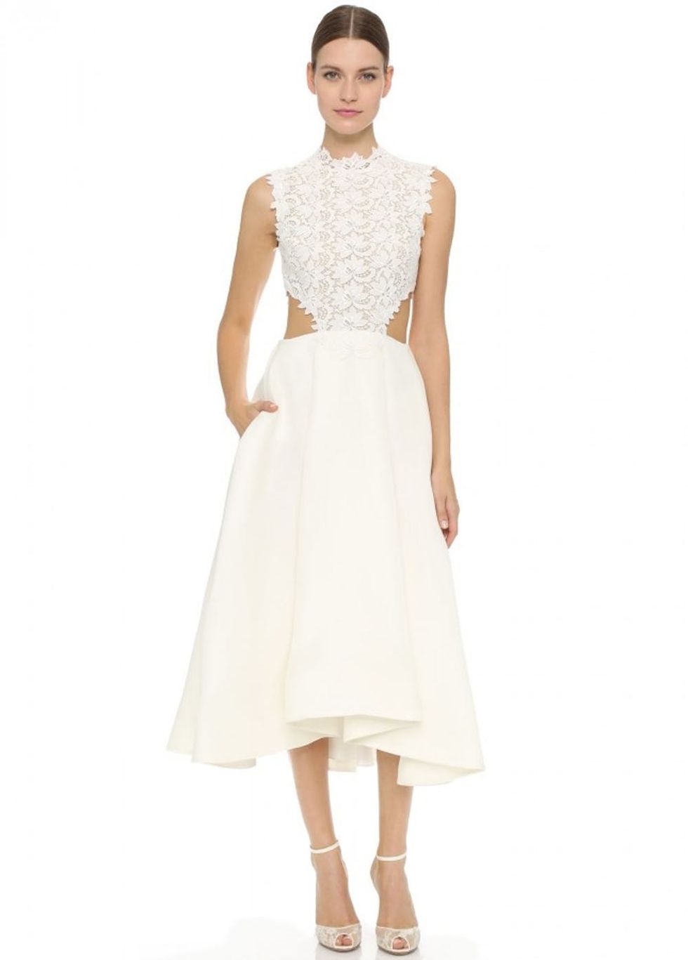 monique-luillier-tea-length-dress