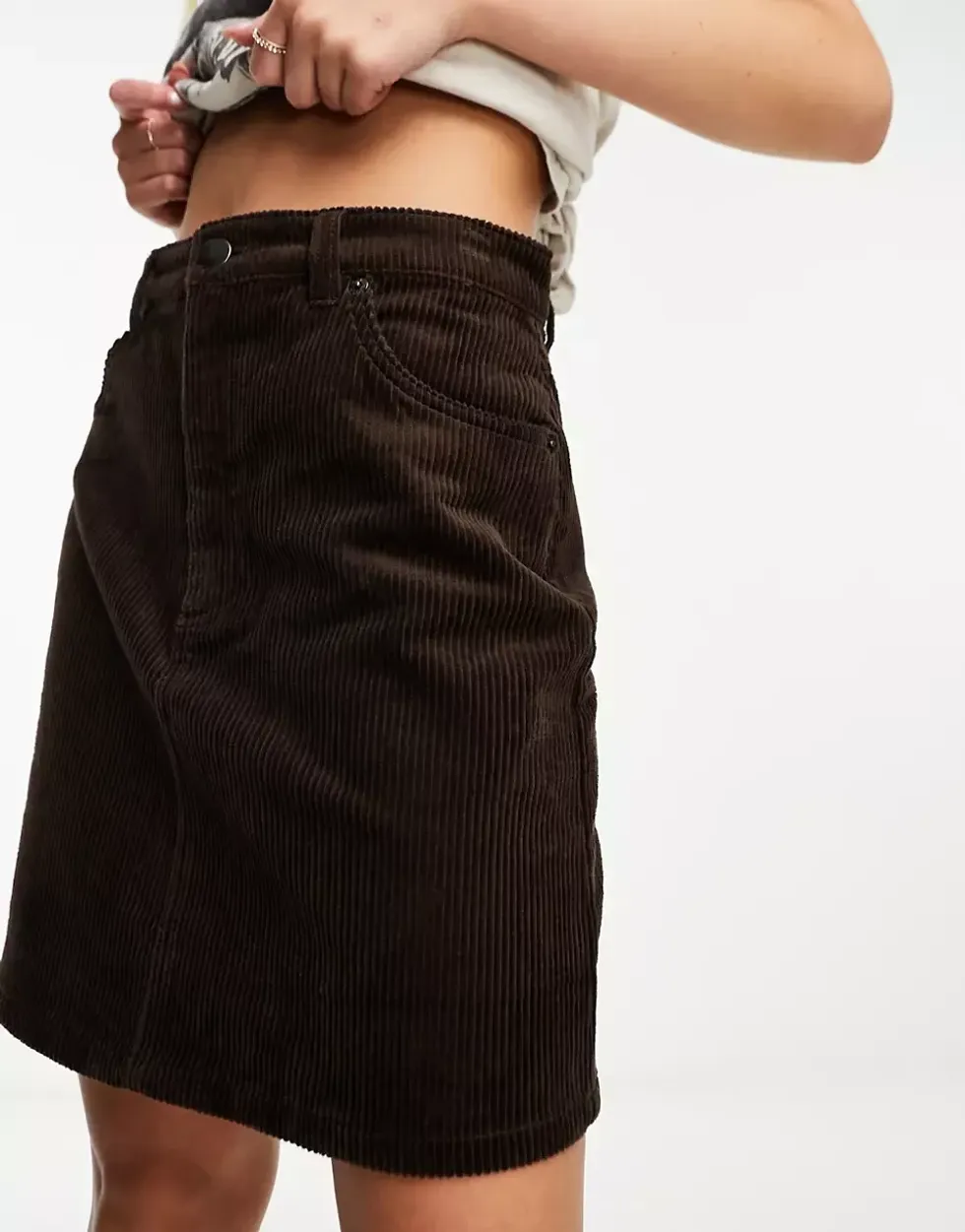 Monki Cord Mini Skirt