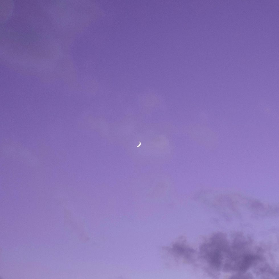 moon in a purple sky