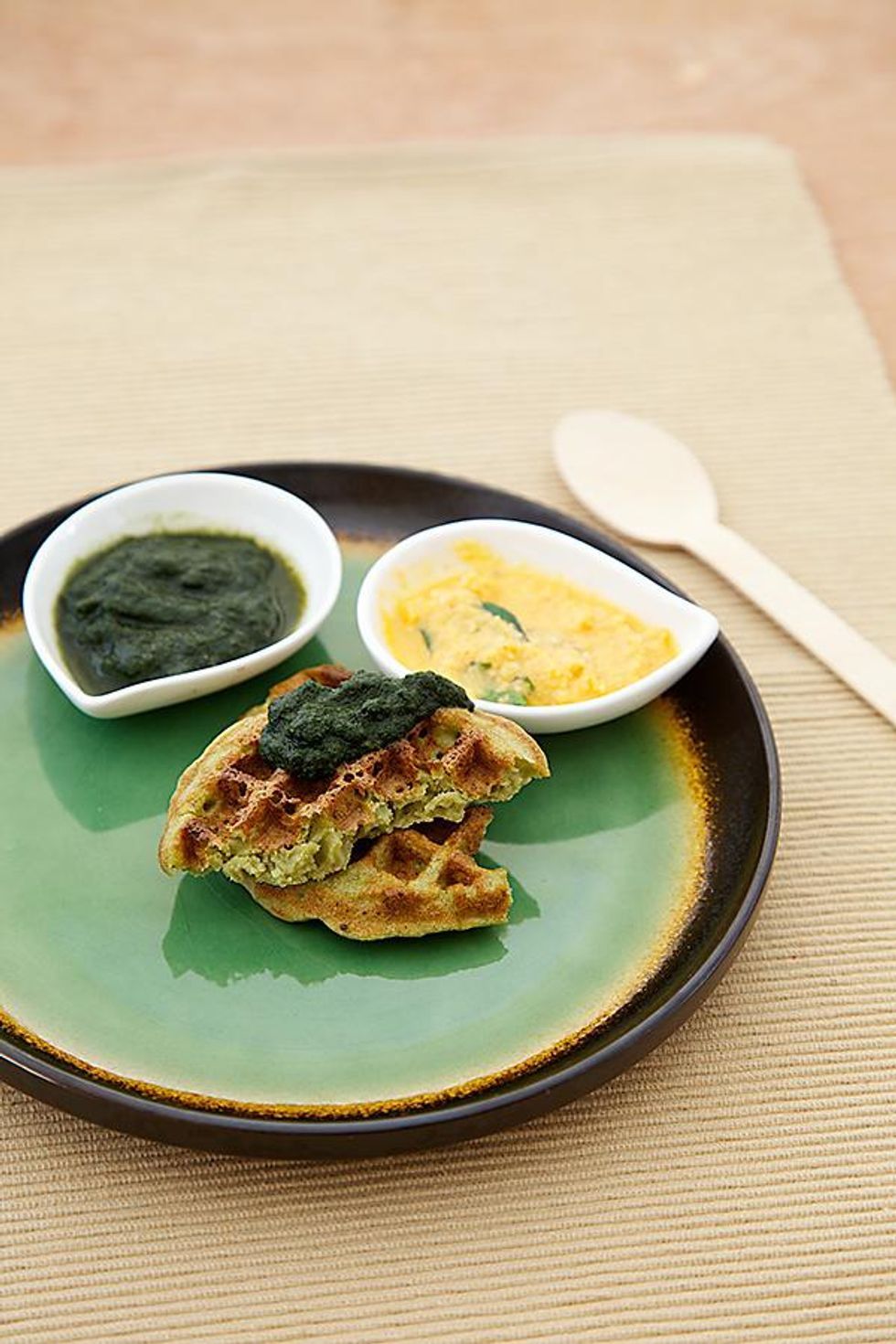 Moong Dal Indian Waffles