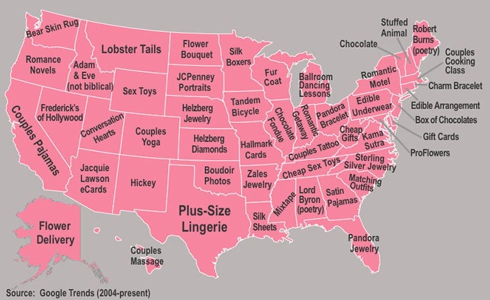 most googled valentines day gifts