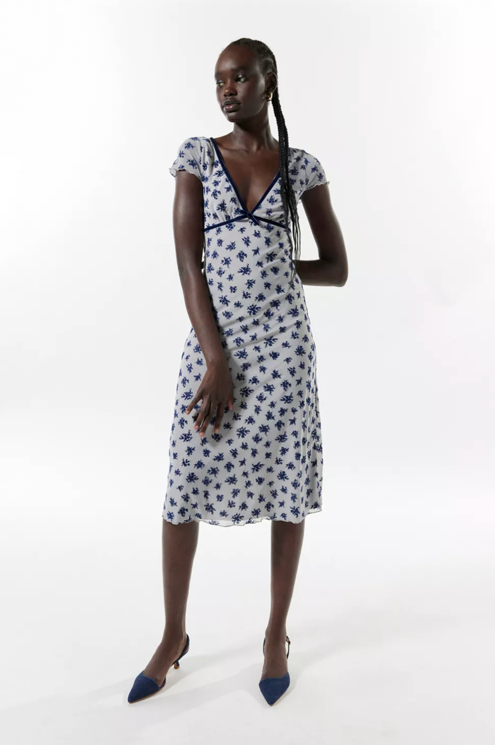 Motel Vilnia Floral Midi Dress