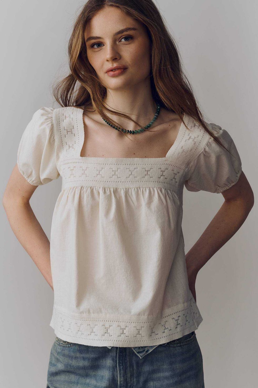 MOTHER Memory Lane Short-Sleeve Top