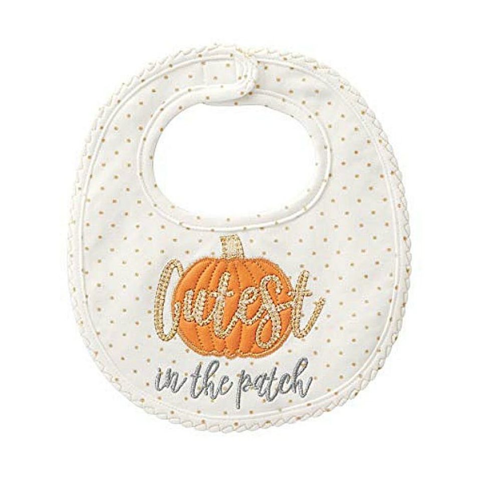Mud Pie Cutest Pumpkin Applique Bib