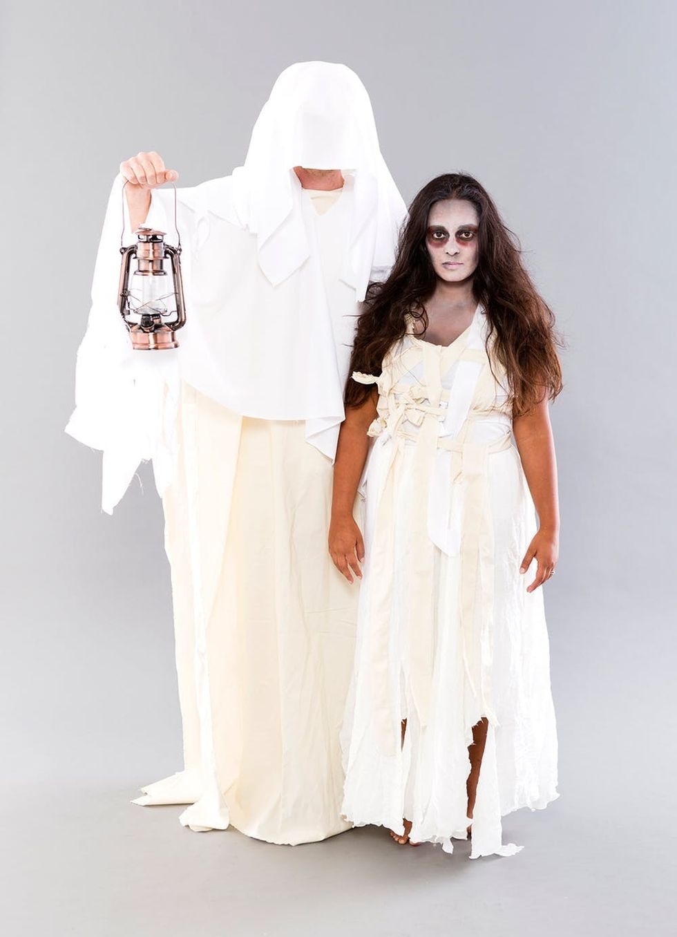 Mummy and Ghost DIY Halloween Couples Costume