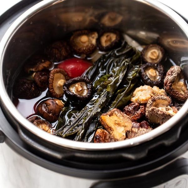 Mushroom \u201cBone\u201d Broth inside a Crock-Pot