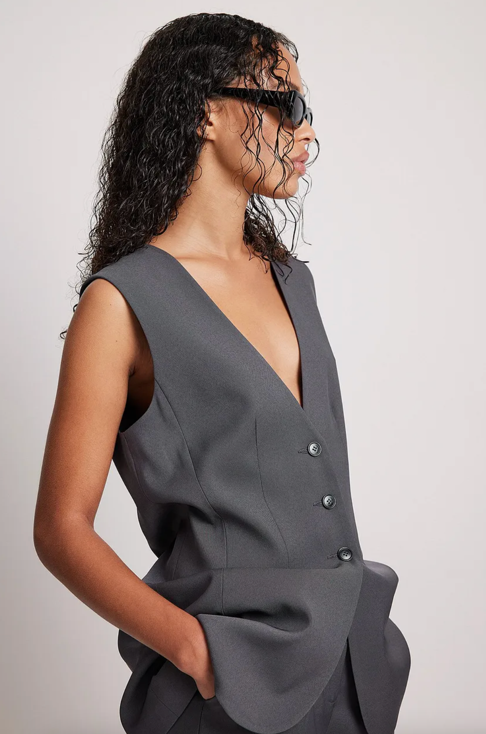 NA-KD Tailored Oversized Vest