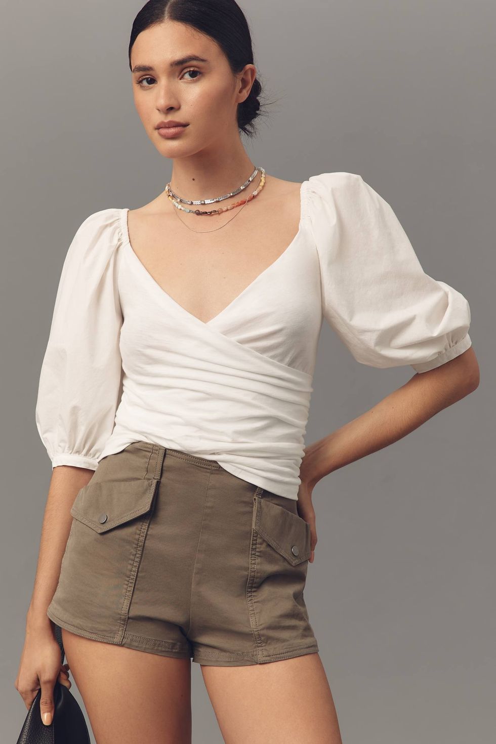 Nation Los Angeles Marie-Lou Puff-Sleeve Top