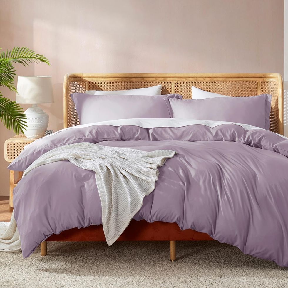 Nestl Dusty Purple Queen Size Duvet Cover Set