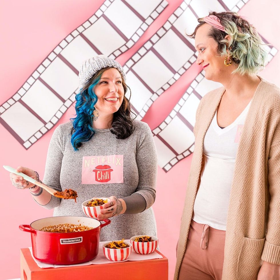 Cozy on Up With a Netflix and Chili Party This Winter Brit + Co