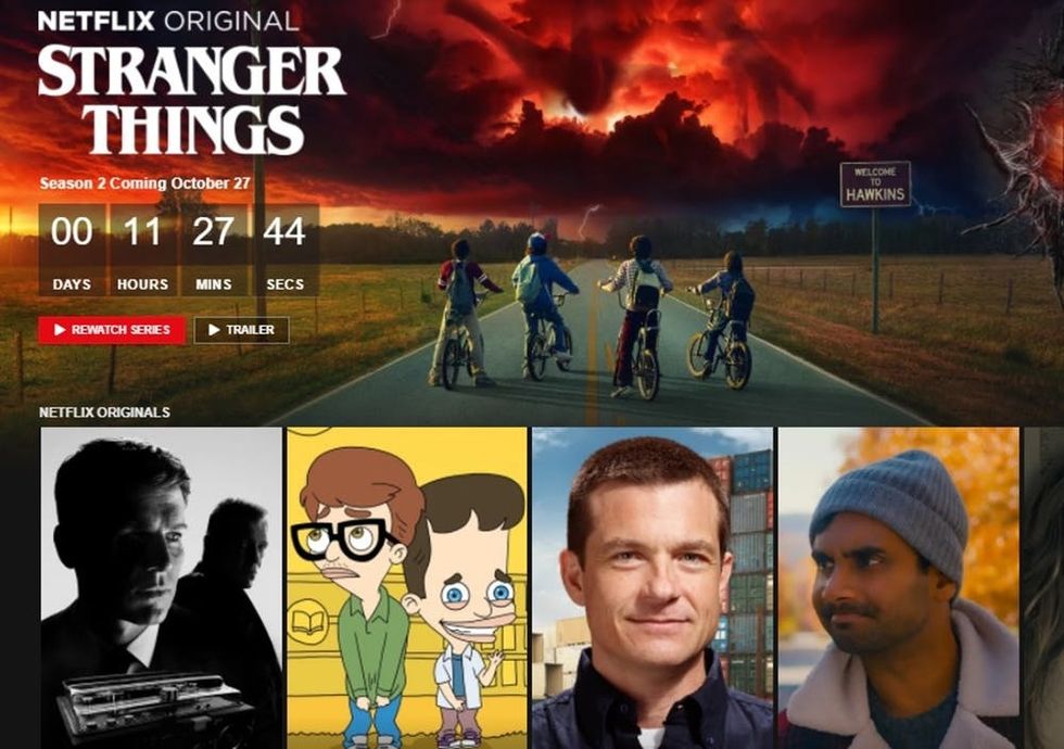Netflix homepage Stranger Things season two Easter egg