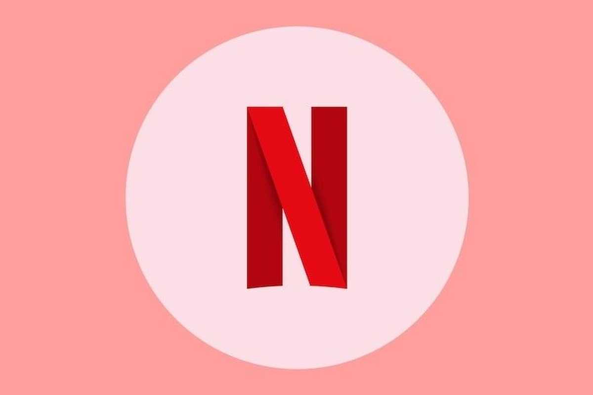 netflix logo on pink background