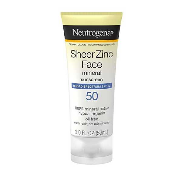 Neutrogena Sheer Zinc Oxide Dry-Touch Mineral Face Sunscreen with Broad Spectrum SPF 50