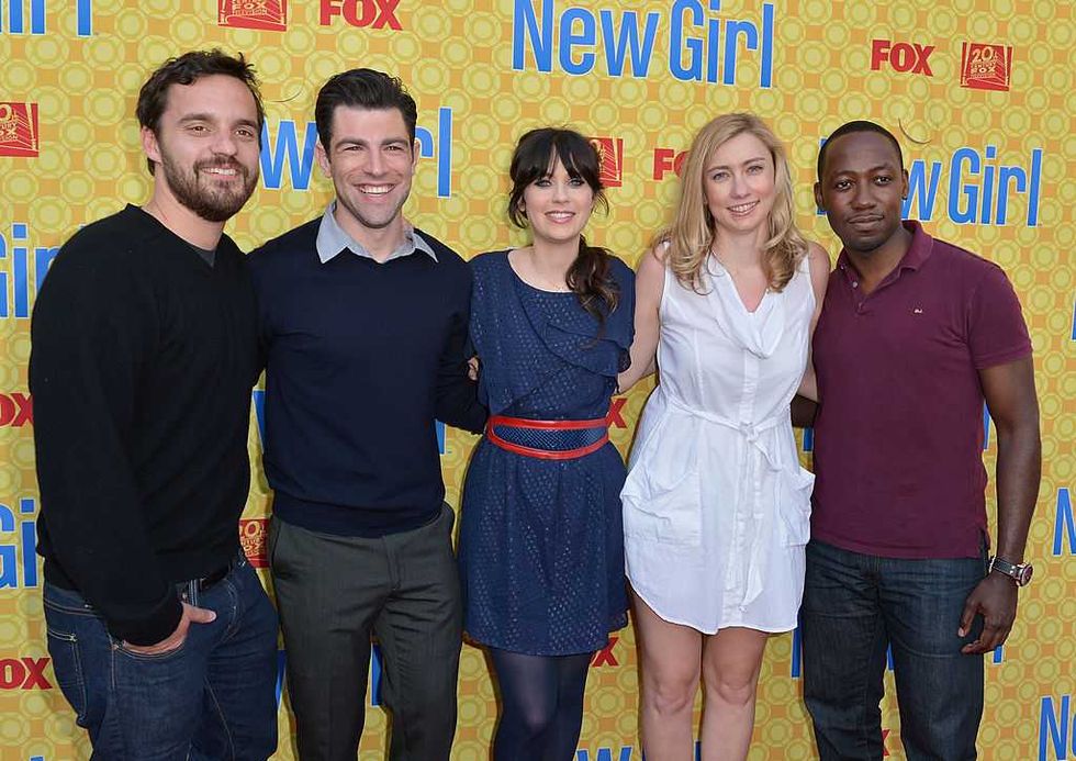 new girl cast Zooey Deschanel, Jake Johnson, Max Greenfield and Lamorne Morris