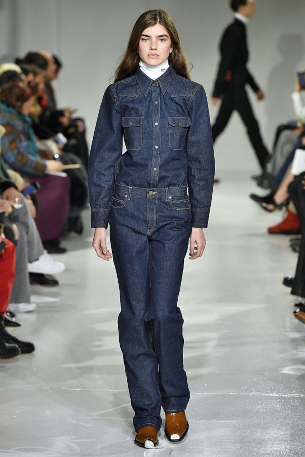 New York- February 10: New York Fashion Week, Calvin Klein Fall/Winter 2017 collection by Raf Simons. (Photo by Jonas Gustavsson/MCV Photo For The Washington Post via Getty Images)