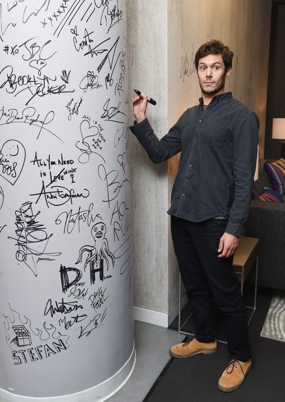 NEW YORK, NY - AUGUST 31: Actor Adam Brody attends Build Series to discuss his new Crackle scripted drama "StartUp" at AOL HQ on August 31, 2016 in New York City. (Photo by Michael Loccisano/Getty Images)