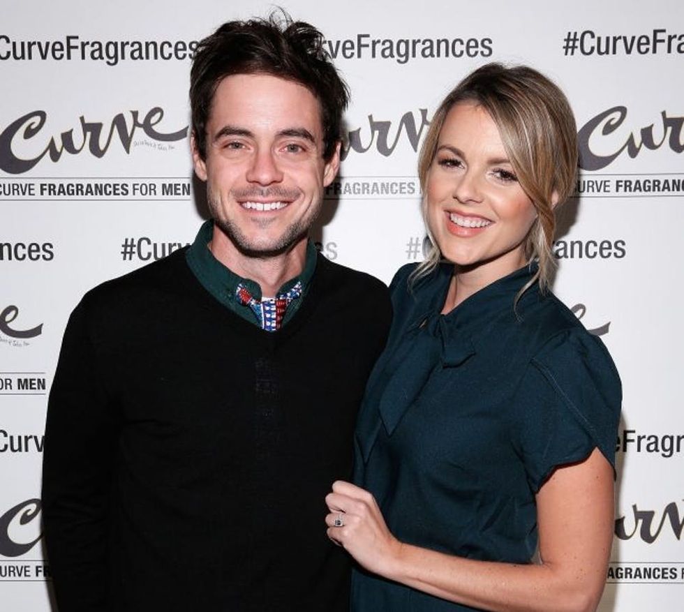 NEW YORK, NY - DECEMBER 03: Kevin Manno (L) and Ali Fedotowsky appear as Ali Fedotowsky hosts the Curve Fragrances For Men TriviaNYC game night at Tortilla Flats, NYC on December 3, 2015 in New York City. (Photo by Brian Ach/Getty Images for Curve Fragrances)