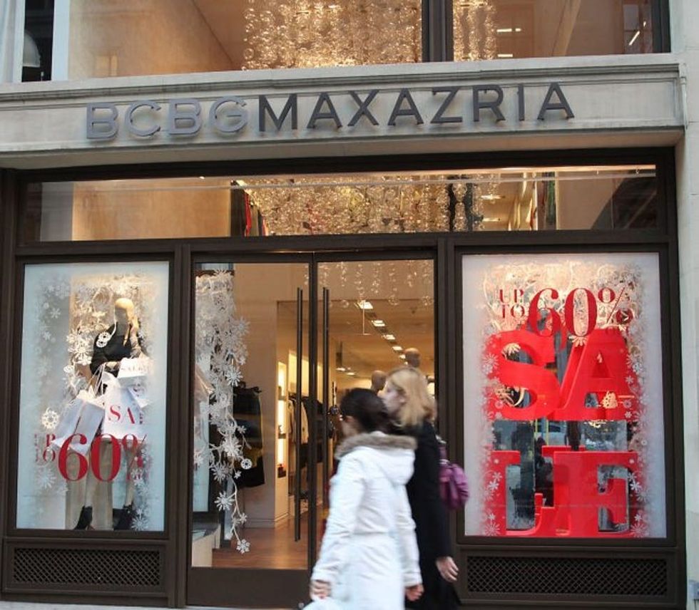 NEW YORK, NY - DECEMBER 19: BCBGMAXAZRIA store holiday display on December 19, 2012 in New York City. (Photo by Rob Kim/FilmMagic)