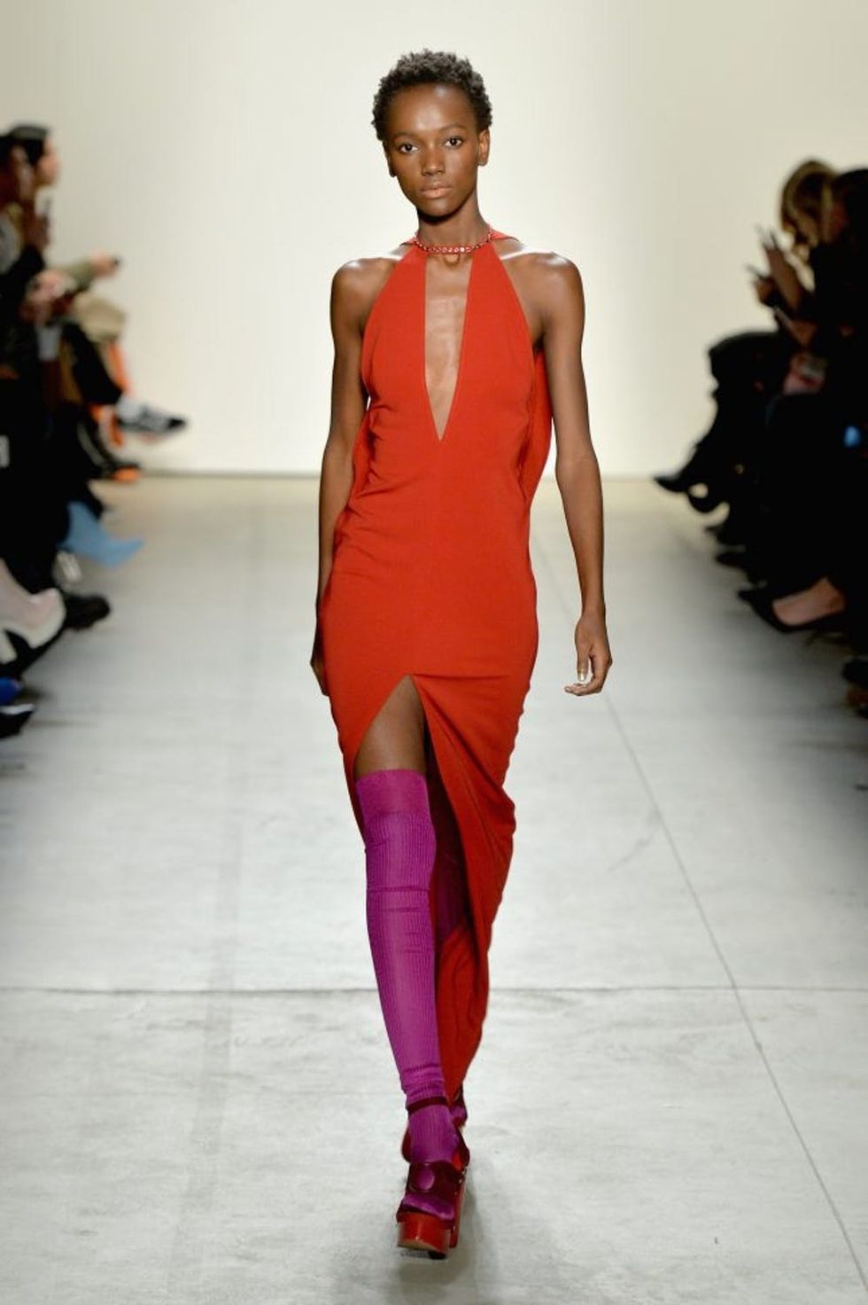 NEW YORK, NY - FEBRUARY 09: A model walks the runway at the Adam Selman show during New York Fashion Week: The Shows at Gallery 2, Skylight Clarkson Sq on February 9, 2017 in New York City. (Photo by Noam Galai/Getty Images)