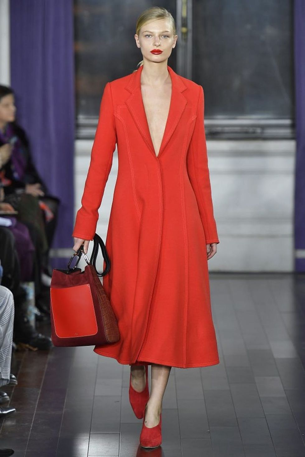 NEW YORK, NY - FEBRUARY 10: A model walks the runway at the Jason Wu collection during New York Fashion Week Fall Winter 2017-2018 on February 10, 2017 in New York City. (Photo by Victor VIRGILE/Gamma-Rapho via Getty Images)