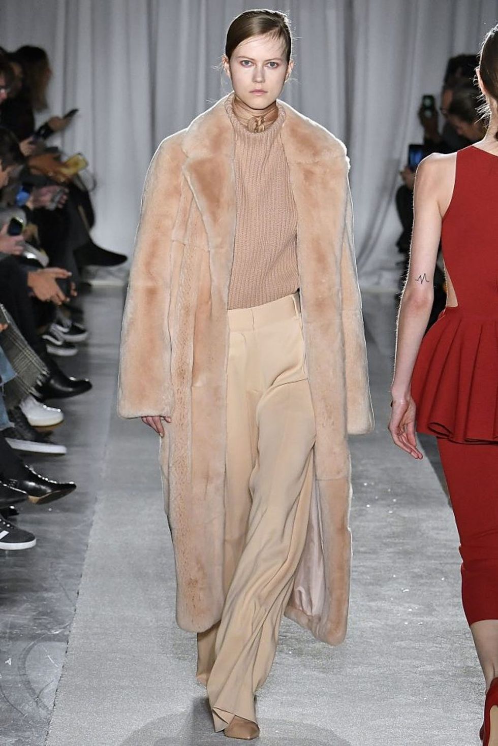 NEW YORK, NY - FEBRUARY 11: A model walks the runway at the Ryan Roche fashion show during New York Fashion Week Fall Winter 2017-2018 on February 11, 2017 in New York City. (Photo by Victor VIRGILE/Gamma-Rapho via Getty Images)