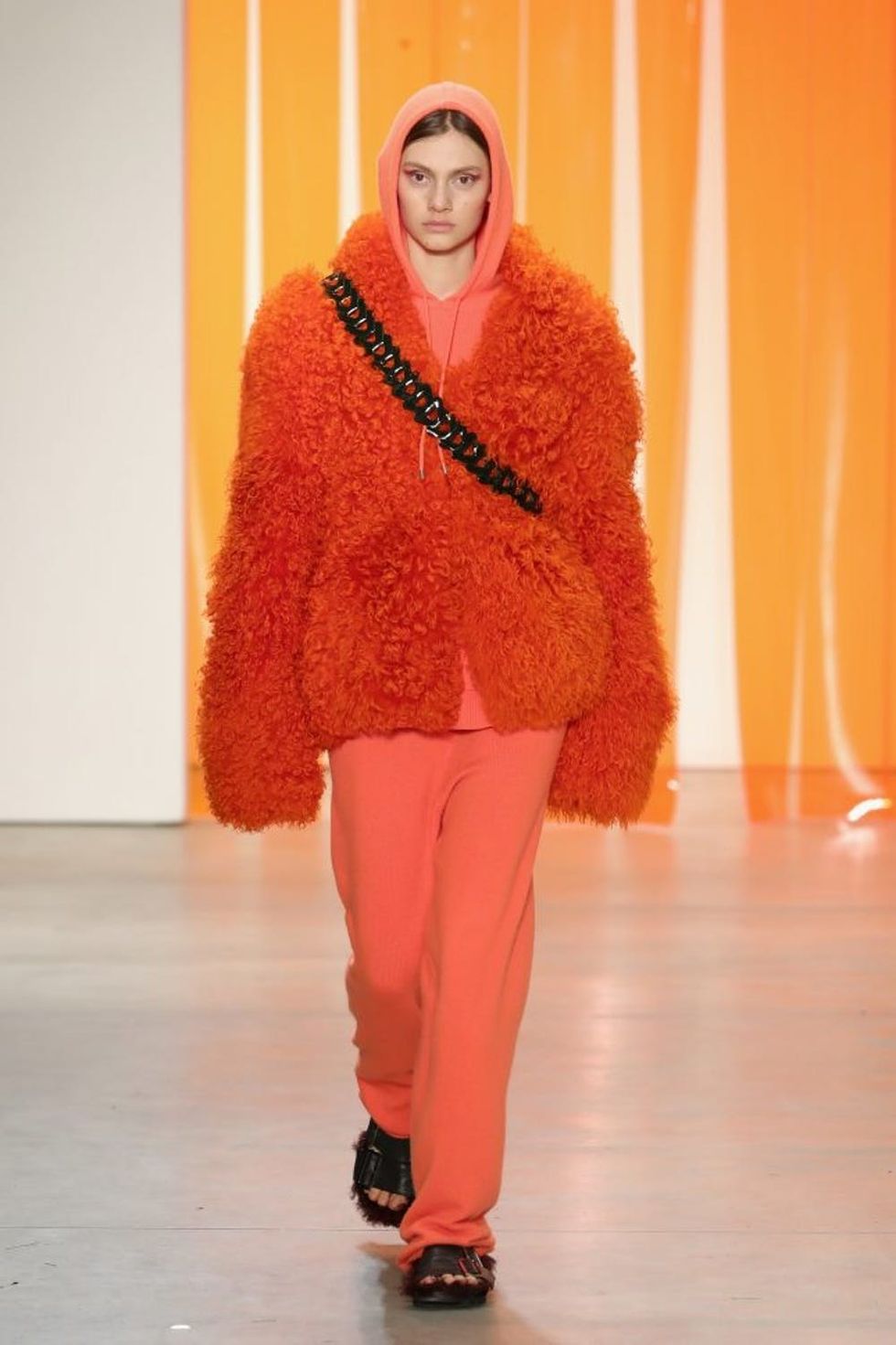 NEW YORK, NY - FEBRUARY 11: A model walks the runway for the Dion Lee collection during, New York Fashion Week: The Shows at Gallery 2, Skylight Clarkson Sq on February 11, 2017 in New York City. (Photo by Neilson Barnard/Getty Images for New York Fashion Week: The Shows )