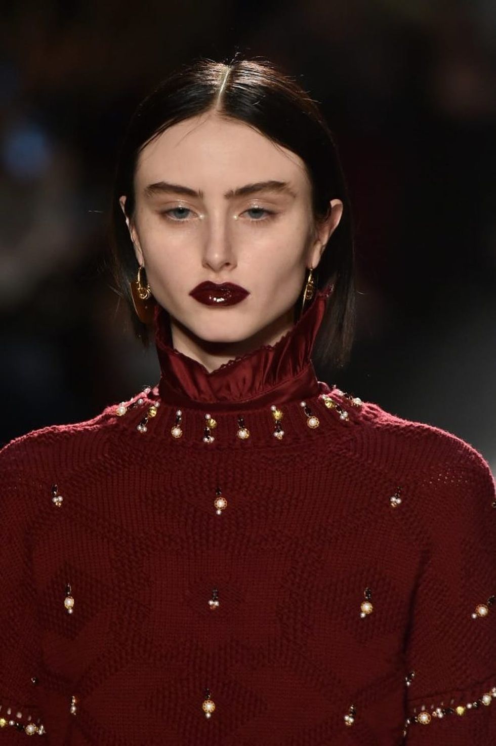 NEW YORK, NY - FEBRUARY 11: A model walks the runway in the Jonathan Simhkai fashion show with hair by TRESemm\u00e9 during New York Fashion Week: The Shows on February 11, 2017 in New York City. (Photo by Mike Coppola/Getty Images)