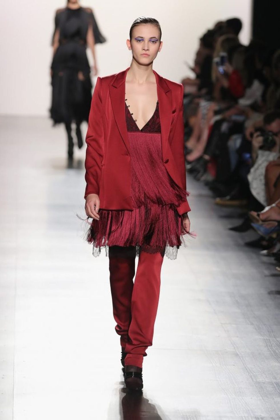 NEW YORK, NY - FEBRUARY 12: A model walks the runway for the Prabal Gurung collection during, New York Fashion Week: The Shows at Gallery 1, Skylight Clarkson Sq on February 12, 2017 in New York City. (Photo by Neilson Barnard/Getty Images for New York Fashion Week: The Shows)