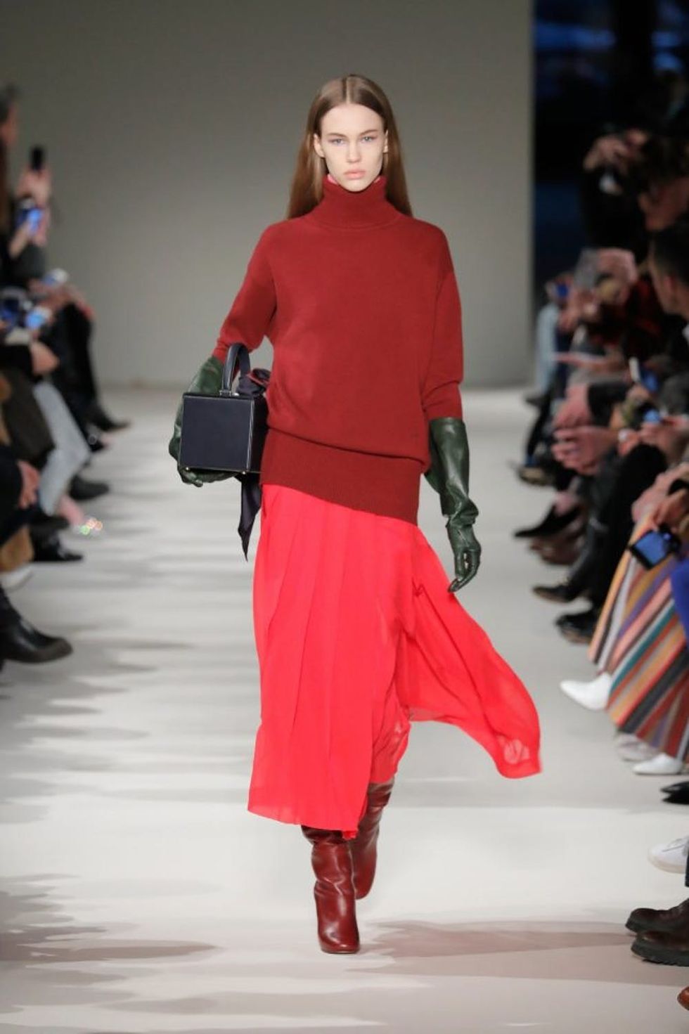 NEW YORK, NY - FEBRUARY 12: A model walks the runway for the Victoria Beckham collection during, New York Fashion Week: The Shows on February 12, 2017 in New York City. (Photo by JP Yim/Getty Images)