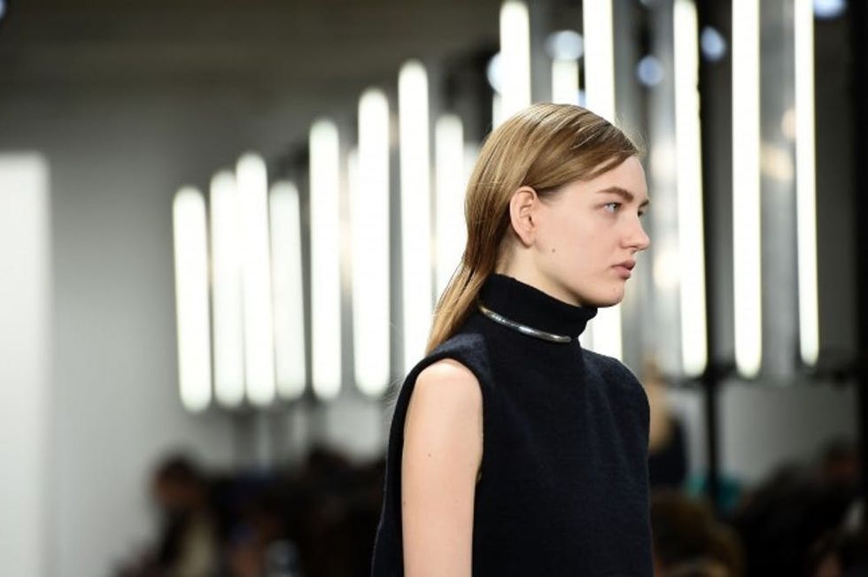 NEW YORK, NY - FEBRUARY 13: A model walks the runway at the Dion Lee fashion show during Fall 2016 MADE Fashion Week at Milk Studios on February 13, 2016 in New York City. (Photo by Ilya S. Savenok/Getty Images)
