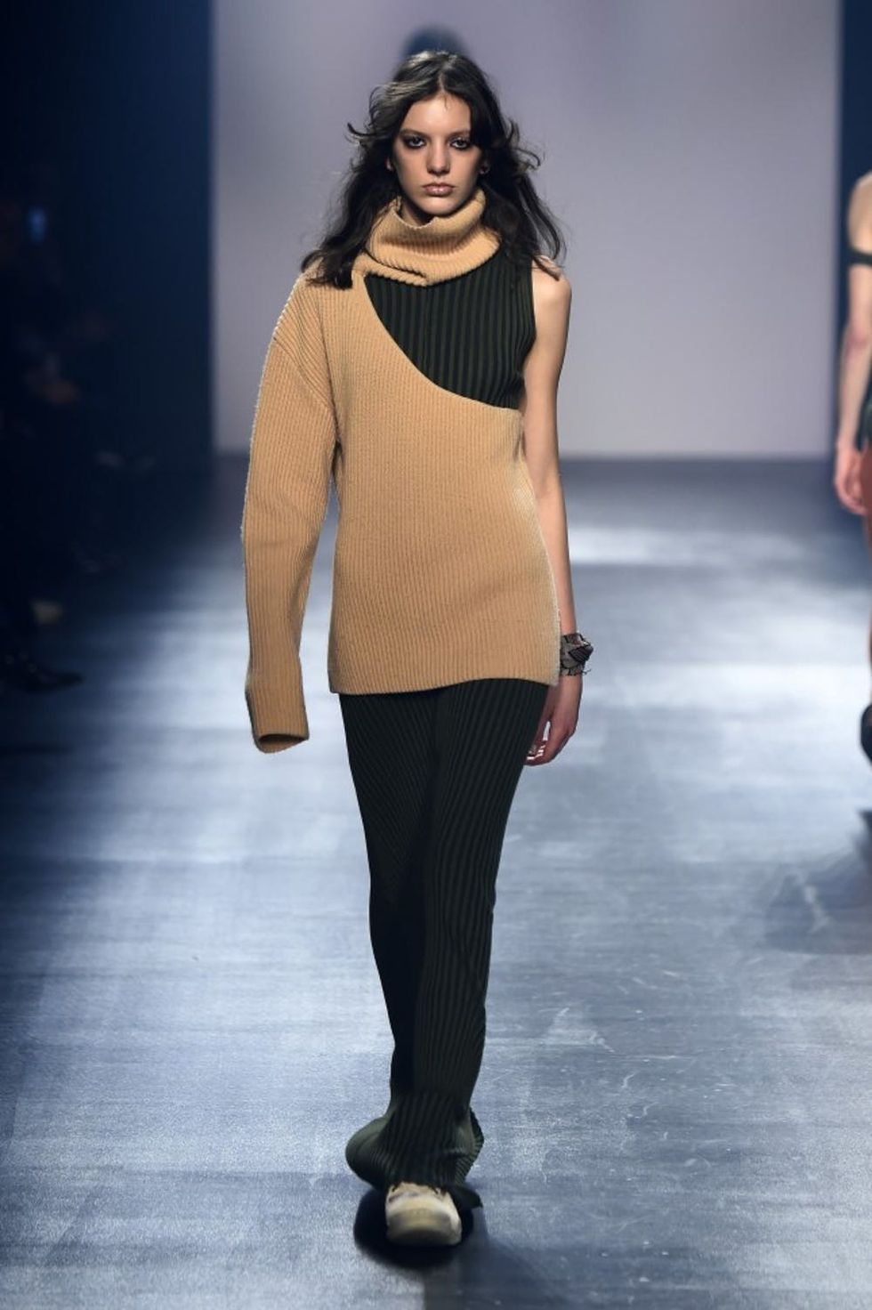 NEW YORK, NY - FEBRUARY 13: A model walks the runway wearing Baja East Fall 2016 during New York Fashion Week: The Shows at The Dock, Skylight at Moynihan Station on February 13, 2016 in New York City. (Photo by Frazer Harrison/Getty Images for NYFW: The Shows)