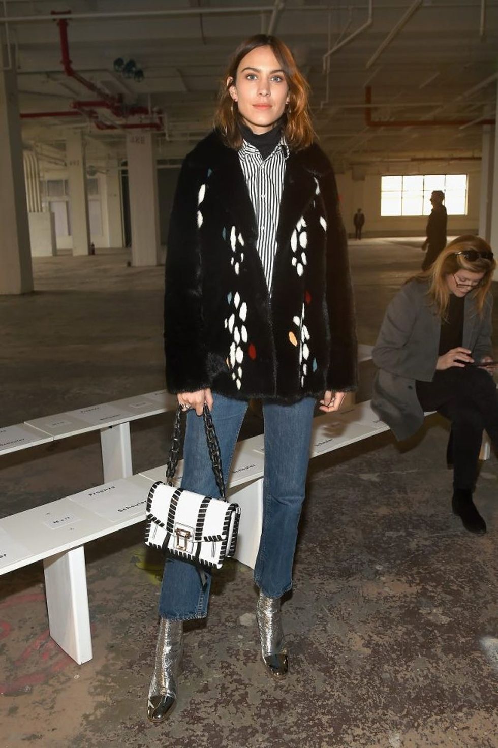 NEW YORK, NY - FEBRUARY 13: Alexa Chung attends the Proenza Schouler collection during, New York Fashion Week: The Shows on February 13, 2017 in New York City. (Photo by Ben Gabbe/Getty Images)