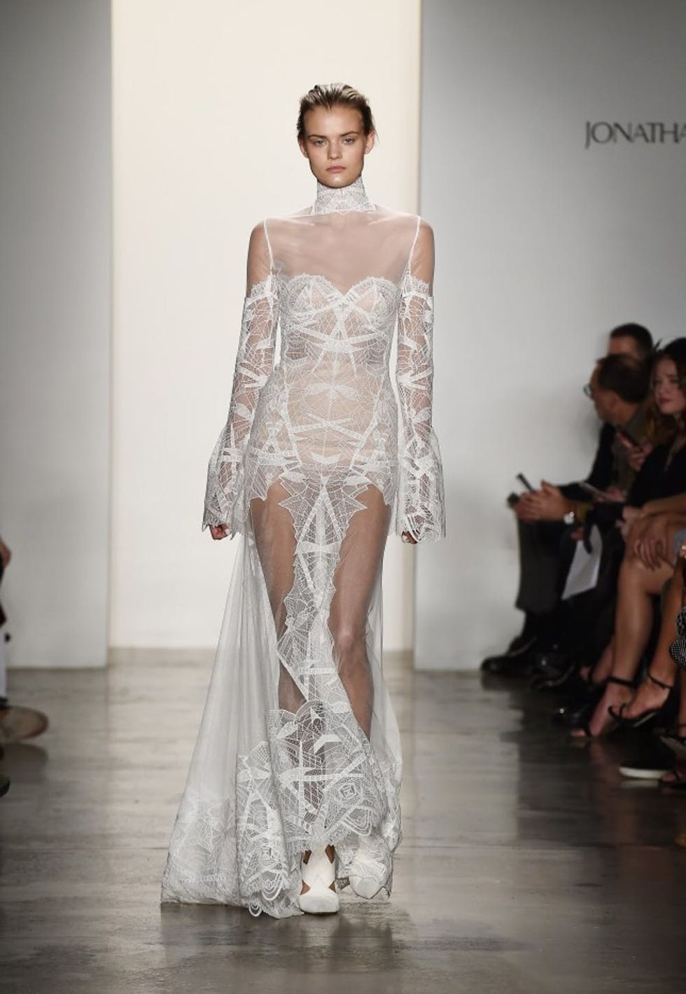 NEW YORK, NY - FEBRUARY 14: A model walks the runway at the Jonathan Simkhai fashion show during Fall 2016 MADE Fashion Week at Milk Studios on February 14, 2016 in New York City. (Photo by Ilya S. Savenok/Getty Images)