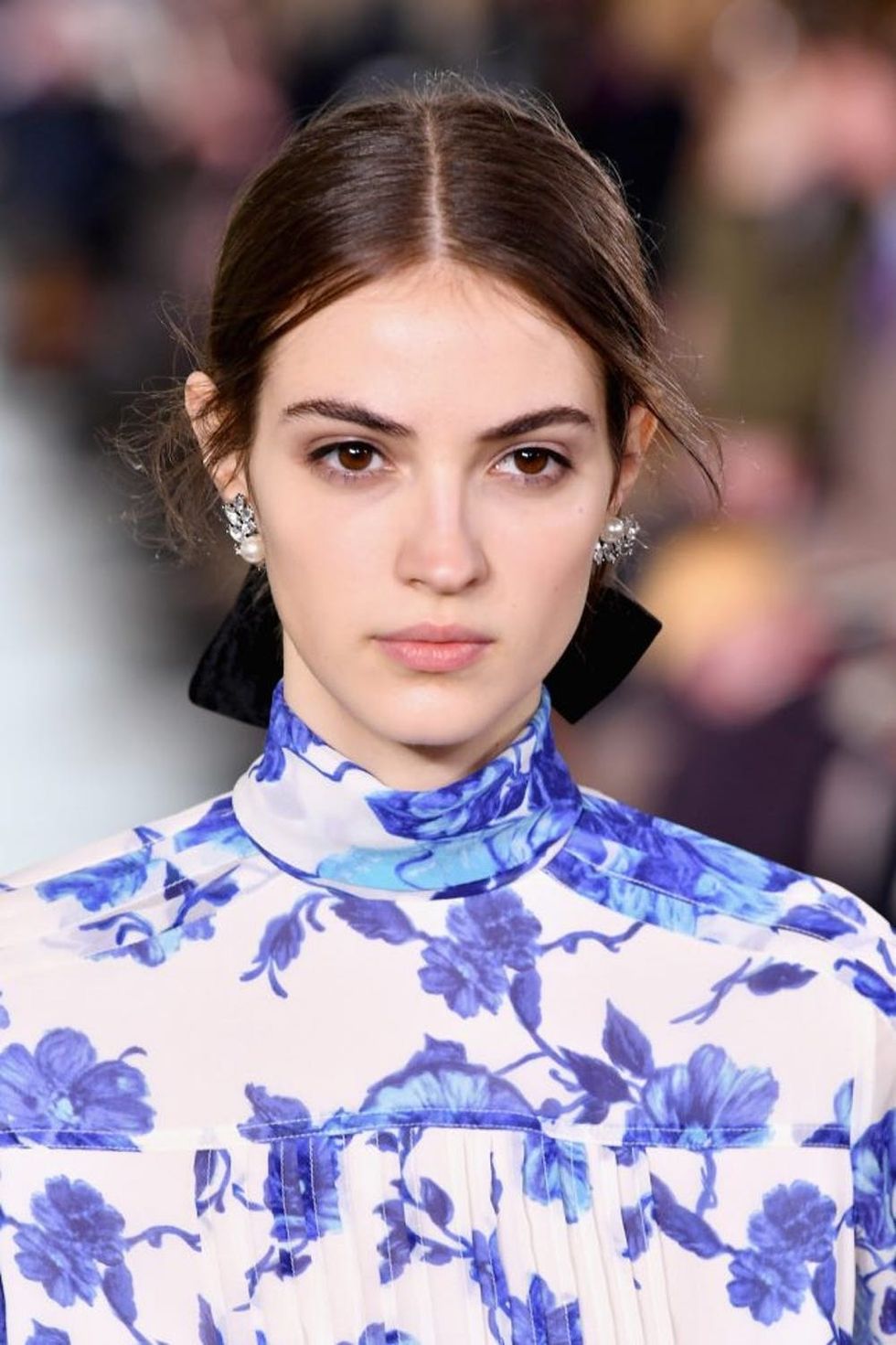 NEW YORK, NY - FEBRUARY 14: A model walks the runway at the Tory Burch FW17 Show during New York Fashion Week at the Whitney Museum of American Art on February 14, 2017 in New York City. (Photo by Slaven Vlasic/Getty Images for Tory Burch)
