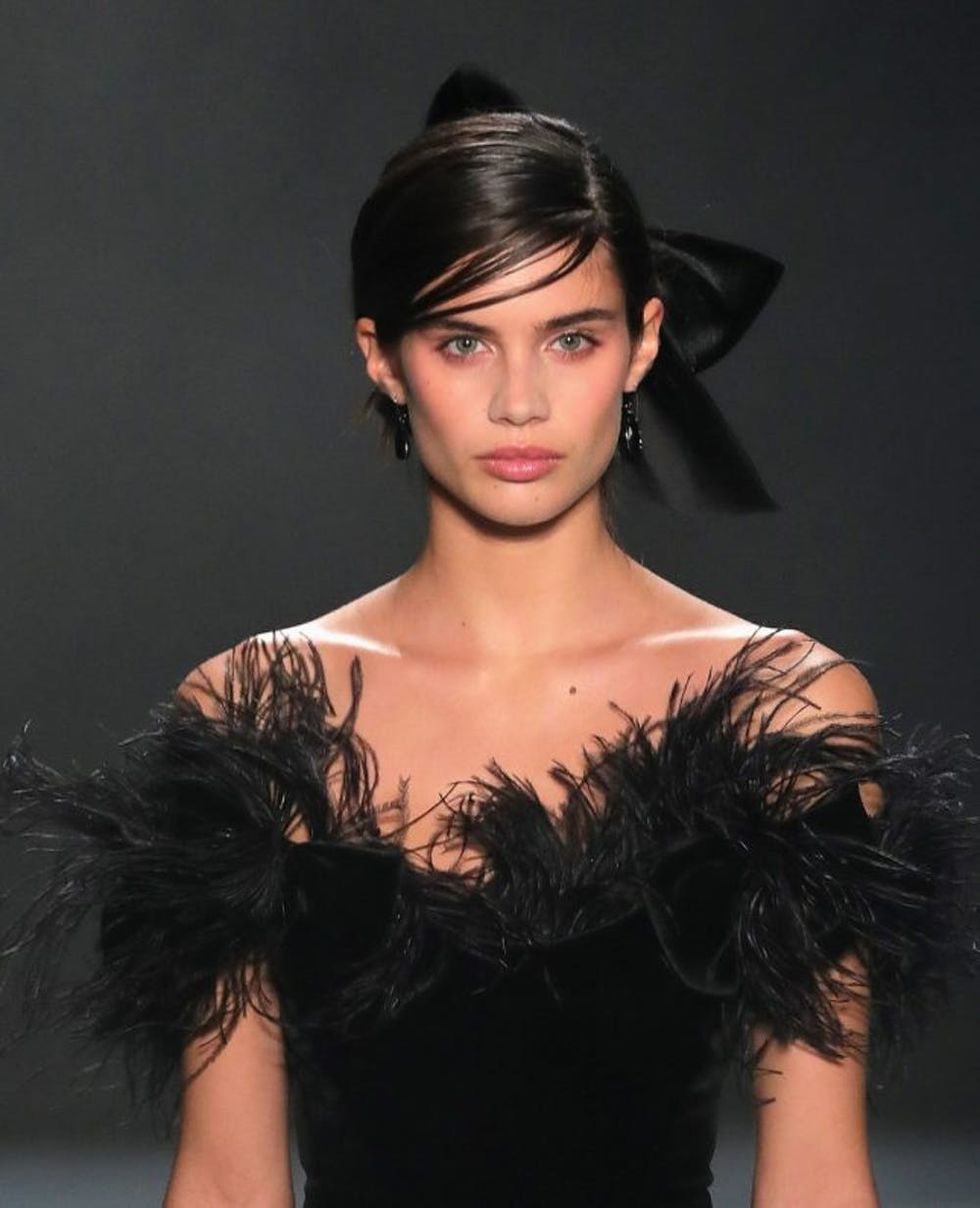 NEW YORK, NY - FEBRUARY 15: A model walks the runway for the Marchesa collection during New York Fashion Week: The Shows at Gallery 2, Skylight Clarkson Sq on February 15, 2017 in New York City. (Photo by Neilson Barnard/Getty Images for New York Fashion Week: The Shows)