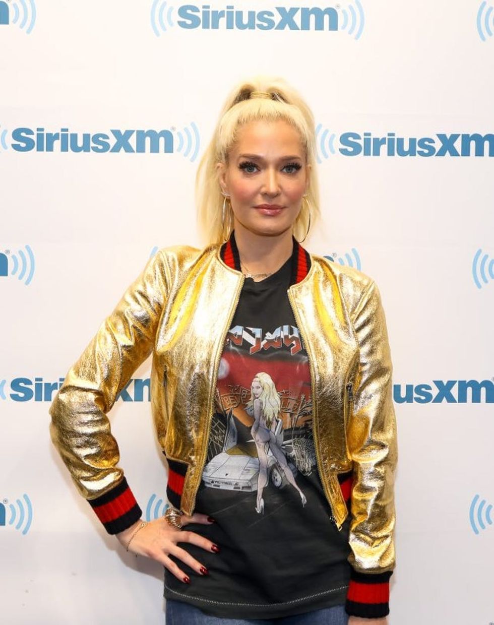 NEW YORK, NY - FEBRUARY 15: Singer, Actress and TV Personality Erika Jayne visits 'The Jenny McCarthy Show' with host Jenny McCarthy at SiriusXM Studios on February 15, 2017 in New York City. (Photo by Anna Webber/Getty Images)